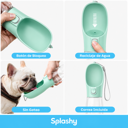 Botella de agua para perros.